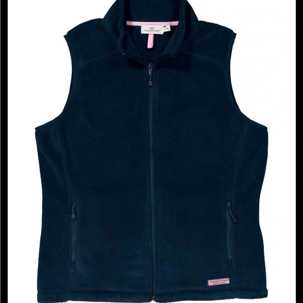 Vineyard Vines Martha’s Vineyard Westerly Navy Blue Fleece Vest Size L - Picture 1 of 6